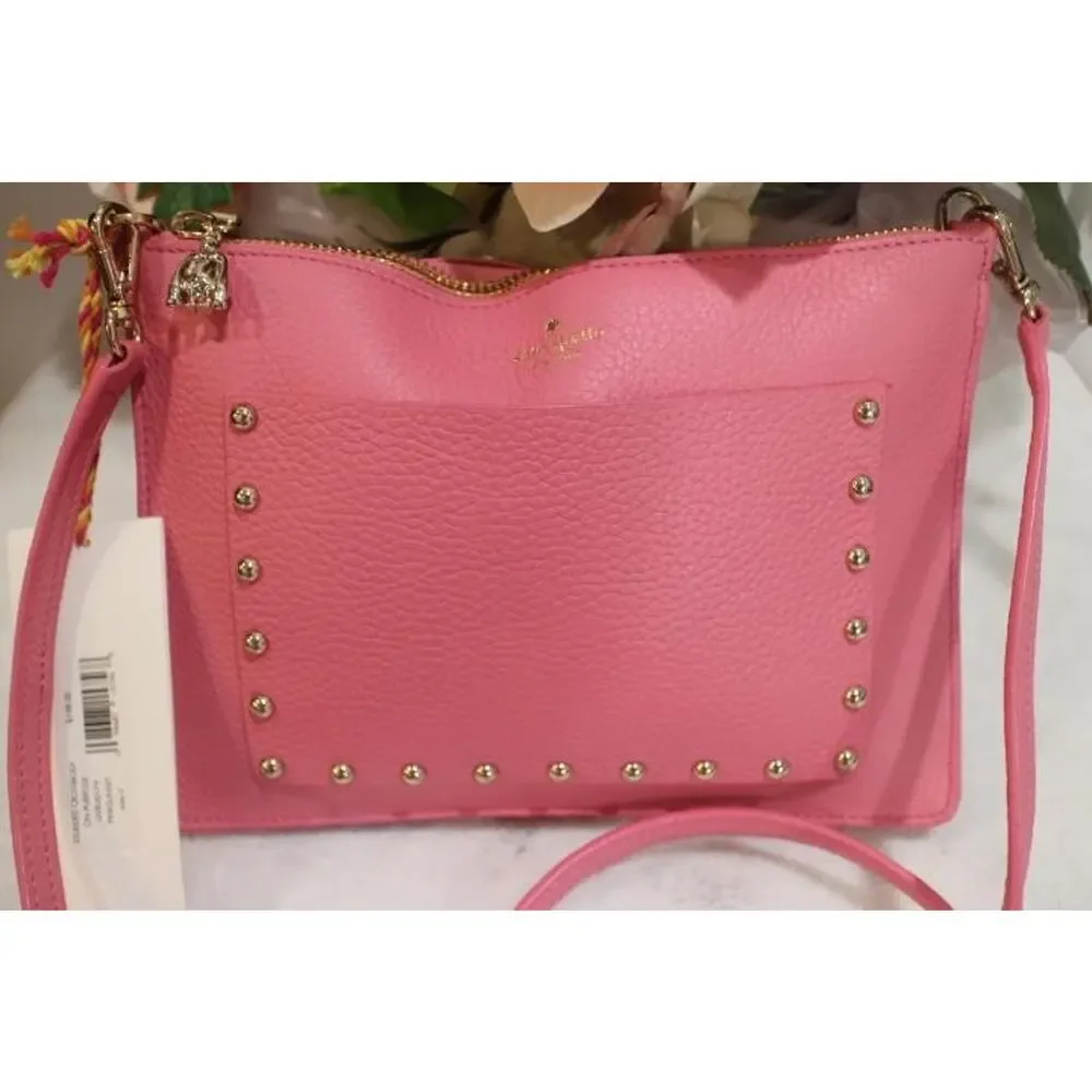 nwt Kate Spade On Purpose Studded Leather Crossbody Clutch VCRU1007 ( 150